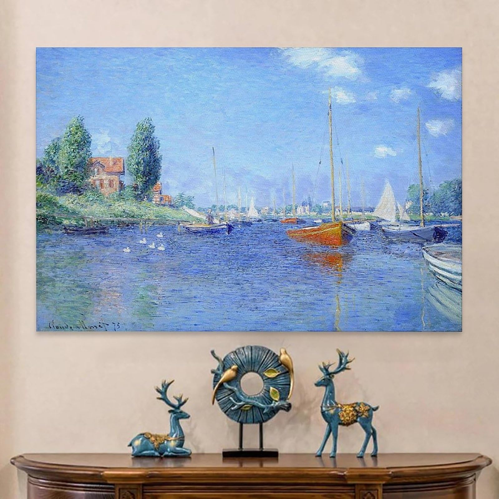 Amazon.co.jp: クロード・モネ(Claude Monet) 名作 赤いボート